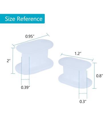 Sumiwish Flanged Toe Spacer - 12 Pack Bunion Corrector & Silicone Toe Separator for Overlapping Toes | Size L&S - Optimal Comfort & Support - Buy Online on GoSupps.com