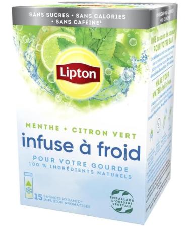 LIPTON - Infuse Froid Menthe Citron Vert X15 35G - Lot De 4 - Vendu Par Lot - Buy Online on GoSupps.com