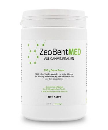 Zeobent med detox powder 650g zeolite bentonite medical device pharmacy quality comparison winner intestinal cleaning detoxification of heavy metals detoxification cure volcanic minerals healing earth - Buy Online on GoSupps.com