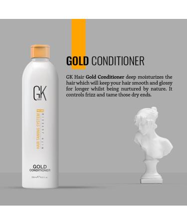 GK Hair Global Keratin Gold Tarling 250ml | Moisturizing Conditioner with Argan Oil & Shea Butter | Gloss & Protection for All Hair Types - Buy Online on GoSupps.com