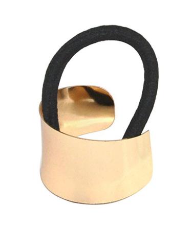 2 Pieces Punk Metal Circle Hair Cuff Ponytail Holder Elastic Hair Ties - Buy Online on GoSupps.com