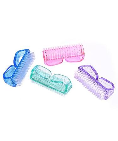 Handle Grip Nail Brush - Fingernail & Toe Cleaning Brushes for Men and Women - 4 Pack - Buy Online on GoSupps.com