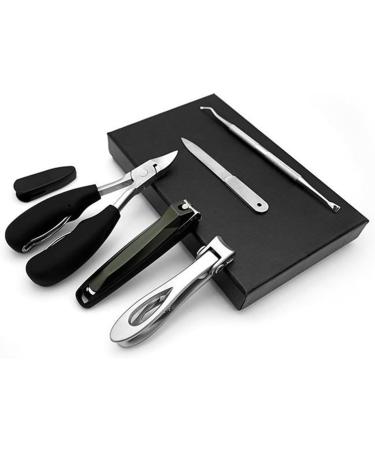 Nail Clipper Set (5 Pieces) Sharp Heavy Duty Toenail and Nail Clippers Toenail Clippers for Thick Nails and Ingrown Toenails Suitable for Adult Elderly Men and Women Silver - Buy Online on GoSupps.com