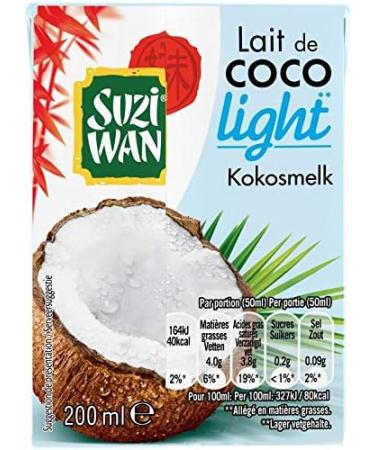 SUZI WAN - Light Coconut Milk 200 ml - Pack of 4 - Buy Online on GoSupps.com