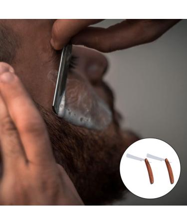 Beaupretty 2PC Razor Set - Safe Manual Shaving Tool | Traditional Design | 19cm Brown Hairdresser Grip - Buy Online on GoSupps.com