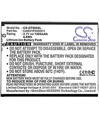 Battery Replacement for TCL CAB31P0000C1 CAB31P0001C1 TB-4T0058200 - High-Quality International Shipping Available - Buy Online on GoSupps.com
