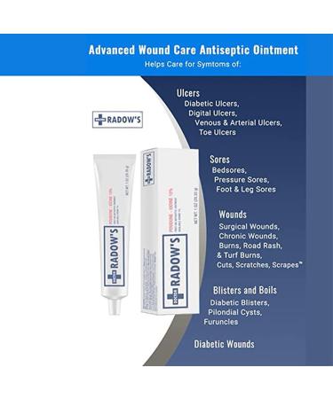 Doctor Radow 10% Povidone Iodine Antiseptic Ointment 1oz - Fast Healing for Pressure Sores & Bedsores - Buy Online on GoSupps.com