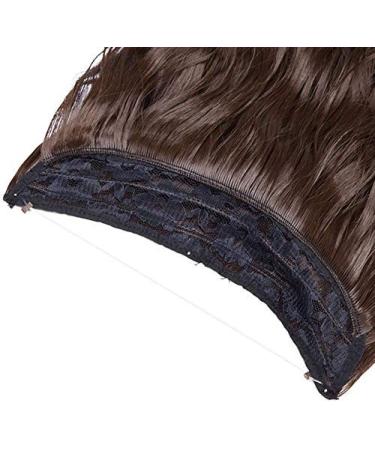 Silk-Co Adjustable Synthetic Hair Extensions with Rubber Band - Invisible Cord Corrugated 40cm Medium Brown for Women - Buy Online on GoSupps.com