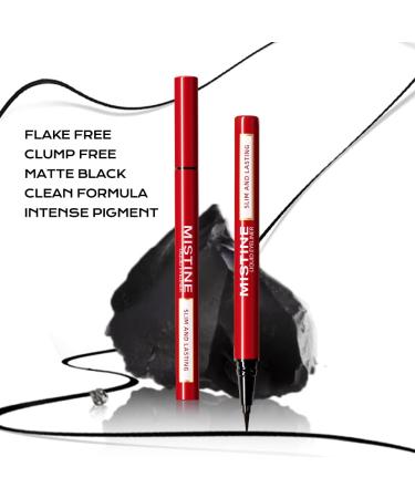 Mistine Light Brown Liquid Eyeliner Pen | Smudge Proof & Waterproof | Vegan & Cruelty Free | Matte Finish | 0.04 Fl Oz - Buy Online on GoSupps.com