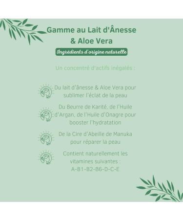 Lady Mathilde - Hand Cream - Aloe Vera & Donkey Milk - 100% Natural - Repairing and Moisturizing - All Skins Even Very Dry and Sensitive - Made in France - Airless Tube 50ml - Buy Online on GoSupps.com