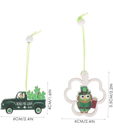 ABOOFAN 4 Boxes Wooden Patrick's Wall Exquisite Decors Wood Pendants Adorable Party Festival St of Hanging - Buy Online on GoSupps.com