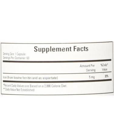 Ferritin Maximum Absorption Iron Supplement - 60 Capsules, 1-Pack | Cardiovascular Research - Cream - Buy Online on GoSupps.com