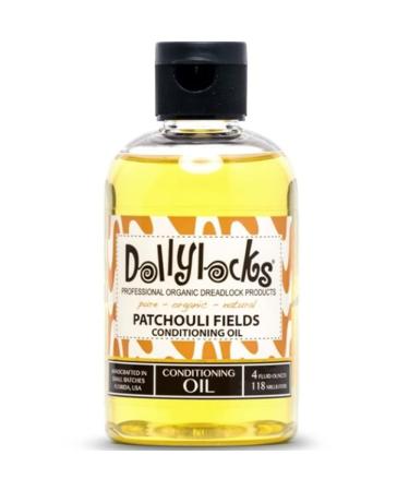 Dollylocks Organic Dreadlock Conditioning Oil - Vegan Loc Moisturizer  Dread Hair Products w/Avocado  Jojoba  Coconut & Hemp Seed Oil  No Residue Dreadlock Hair Products  Patchouli Fields  4oz