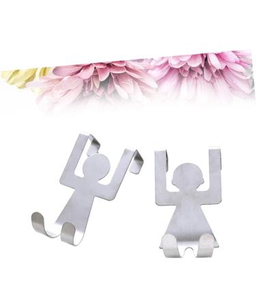 Alipis 4 Pcs Stainless Steel Hooks Cabinet Hooks Door Hook Door Hanger Stainless Steel Door Rag Door Back mediumx2pcs As Shownx2pcs - Buy Online on GoSupps.com