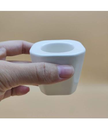 Uposao Porcelain Dappen Dish for Nail Art - 1 Piece with Lid | Ceramic Cork Cup for Acrylic Liquid Powder | Beauty Accessories & Styling Tool - Buy Online on GoSupps.com