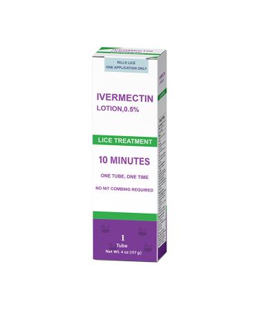 LUNCHIS Ivermectin Lotion Lice Treatment 0.5% 4 oz