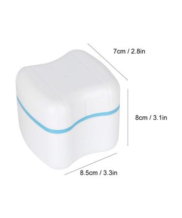 Denture Bath Case for False Teeth Storage | Travel Holder & Net Container | Retainer Cleaning - Light Blue - Buy Online on GoSupps.com