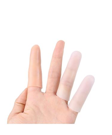 4 Pairs Finger Cots - Rubber Finger Protectors for Men & Women | Thumb Guards & Finger Support Sleeves - Buy Online on GoSupps.com
