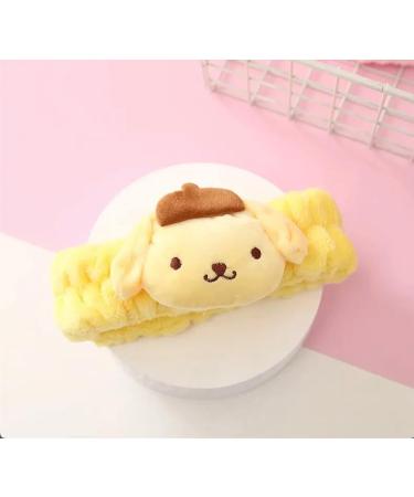Kawaii Soft Plush Headband for Women - Face Washing, Spa, Makeup - Pink and Yellow - Buy Online on GoSupps.com