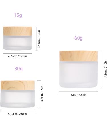 6 Pack Glass Jars with Wooden Lid - 15ml Cream Containers for Cosmetics Lip Balm & Lotions - Travel-Friendly Sample Jars - Buy Online on GoSupps.com