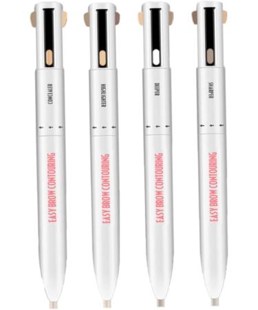 Brow Pen Eyebrow Contour Pen 4 in 1 Long Lasting Rotate Defining Highlighting Brow Pencil Blonde - Buy Online on GoSupps.com