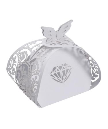 NUOBESTY 50pcs Boxes Baptism Favor Boxes Wedding Boxes Chocolate Boxes Candy Box Carton European Style