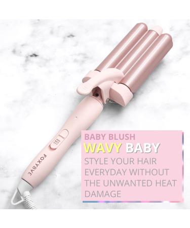 FoxyBae Baby Blush Wavy Baby Triple Waver - Tourmaline-Infused 3 Barrel Ceramic Waver - Buy Online on GoSupps.com