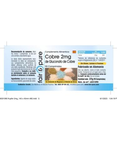 Fair & Pure Copper Supplement 2mg - Vegan 90 Tablets - Buy Online on GoSupps.com