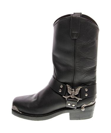 Dingo Mens Chopper Square Toe Boots Mid Calf - Black 13 X-Wide Black