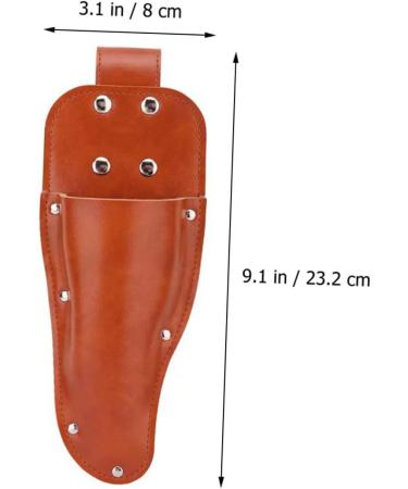 PopetPop 3-Part Garden Scissors Set - Clip-On Leather Salon Scissors with Holder | Optimal for Gardening | Light Brown | 23.2x8cm | 3pcs - Buy Online on GoSupps.com