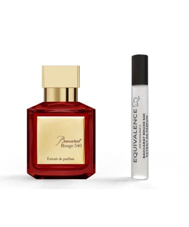 Equivalence of Baccarat Rouge 540 Extrait de Parfum - Long Lasting Daily 12-14 Hours Perfume Oil bottle spray Concentrated Spray for Men, Women, All Skin Types  99% Same Fragrance Bottle 0.3 Fl Oz