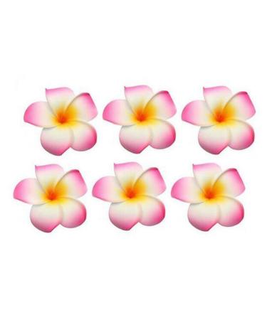 12PCS Women's Grils Hawaiian Plumeria Flower Hair Clips Wedding Bridal Decoration Hairpin Barrette Hair Accessories For Party Beach Holiday (pink)