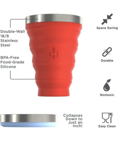 HYDAWAY Collapsible Pint | Portable Packable Drink Cup - 16oz Capacity Fern Green - Buy Online on GoSupps.com