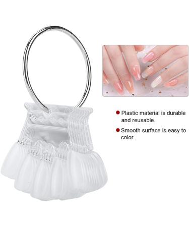 4 Colors Nail Color Card - 50 pcs Nail Art Practice Tips for Manicure and Polish Gel Display (3# Transparent) - Buy Online on GoSupps.com