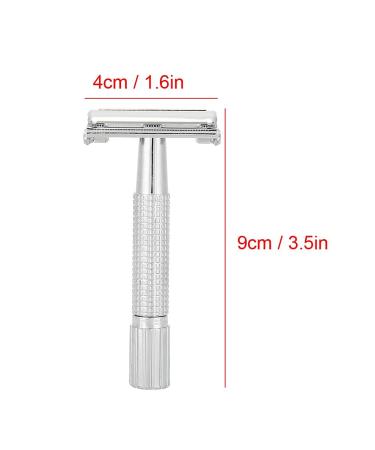 Men's Safety Razor with Case | Zinc Alloy Double Edge Shaver for Beard & Body Hair | Premium Grooming Tool - Buy Online on GoSupps.com