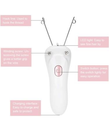 Electric Body Facial Hair Remover Thread Hair Remover Cotton Thread Epilator for Women Threading Device Physical Hair Removal Tool for Facial Lip Chin Cheeks Whole Body (Pink) - Buy Online on GoSupps.com