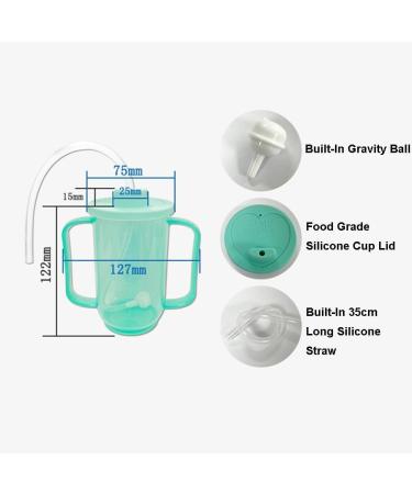 Adult Dysphagia Drinking Cup No-Spill Sippy Cup with Dual Handles Choking-Proof Cup for Limited Mobility and Handicap Spill-Proof Cup with Lid for Adults - Buy Online on GoSupps.com