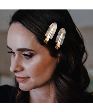 Canitor No Bend Hair Clips 4Pcs - Creaseless Acrylic Resin Tortoise Shell Clips for Women - Buy Online on GoSupps.com