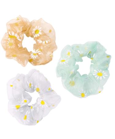 7pcs Elastic Hair Ties & Bobbles - Organza Rings for Women & Kids | Summer Pool Party & Spa Accessories (Mixed Colors) - Buy Online on GoSupps.com