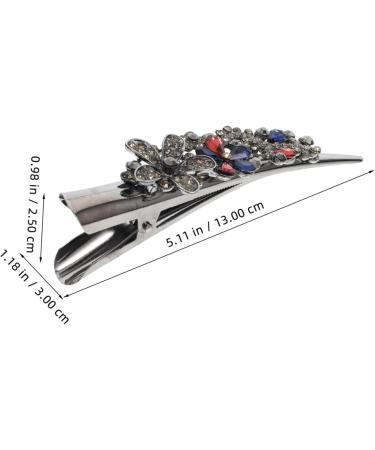 Minkissy Womens Hair Clips Metal Bill Clip 1Pc Large Alligator Hair Clips Rhinestone Duckbill Clips Crocodile Barrettes for Styling Hairdressing () Rhinestone Duckbill Clip Rhinestone Hair Clip Colorful - Buy Online on GoSupps.com