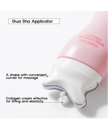 RiRe Gua Sha Vegan Collagen 80% Massage Cream | Anti-Aging Lifting Cream for Jawline Cheeks Neck - 120g (4.06 oz - Buy Online on GoSupps.com