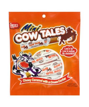 COW TALES CANDY MINIS CARAMEL WITH CREAM FILLING 4 OZ BAG
