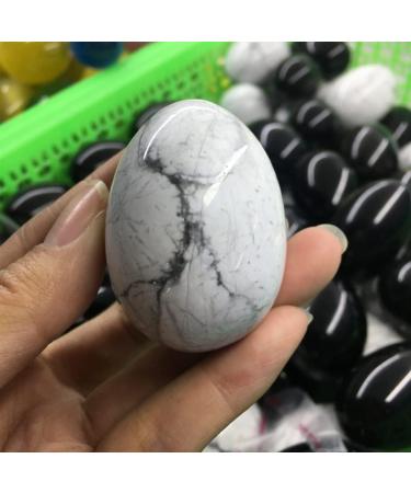 Specimen 90g Natural White Turquoise Crystal Egg Rock heal Gem Reiki Crystal Stone - Buy Online on GoSupps.com