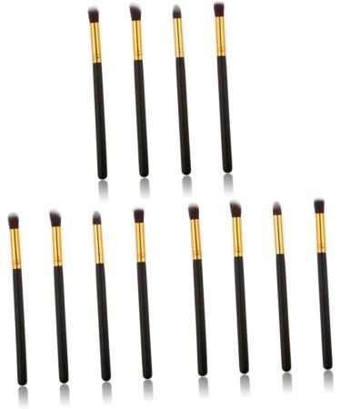 Baluue 12 Pcs Eye Make-up Brush Kit Eye Makeup Brushes Eye Cosmetic Brushes Eyeshadow Stick Makeup Pencil mediumx3pcs Black+goldx3pcs - Buy Online on GoSupps.com