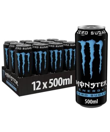Yogi Trade Monster Energy Drinks 500ml (Pack of 12) (Absolute Zero Sugar) 1.0 count