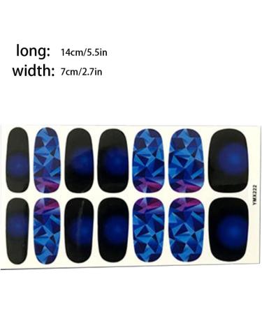 dijiusidy Nail Art Stickers Self-Adhesive Fingernail Decal with Strap Glue DIY Art Decor Full Cover Manicure Kits for Women Girls YMX222 - Buy Online on GoSupps.com