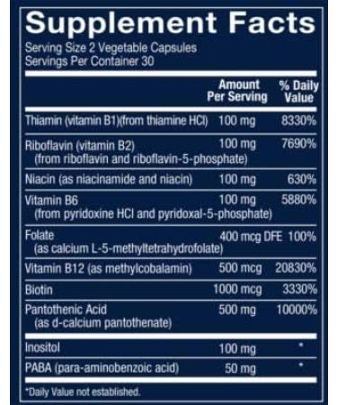 Vthrive Bioactive B-Complex - Energy Boosting Vitamin B with Coenzymes (60 Capsules) - Buy Online on GoSupps.com