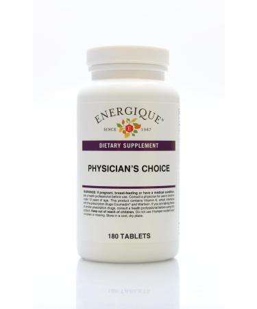 Physican's Choice multivitamin Providing Optimal doses of Essential Vitamins and Minerals.
