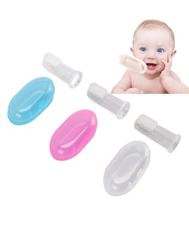 6 pieces baby tongue coating and tooth cleaning brush silicone children's finger protection toothbrist set with soft bristles for infants and toddlers