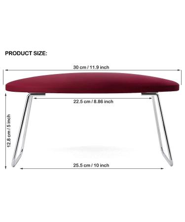 Small Nail Arm Rest Cushion - Portable Manicure Hand Rest for Salon & Home Use - Microfiber Leather - Dark Red - Buy Online on GoSupps.com
